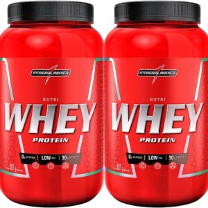 Combo 2x Suplemento em Pó Nutri whey Protein Para Ganho de Peso Chocolate 900g Pote – Integralmedica
